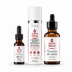 Healthy Skin Lab skincare products including a serum and moisturizer on a white background