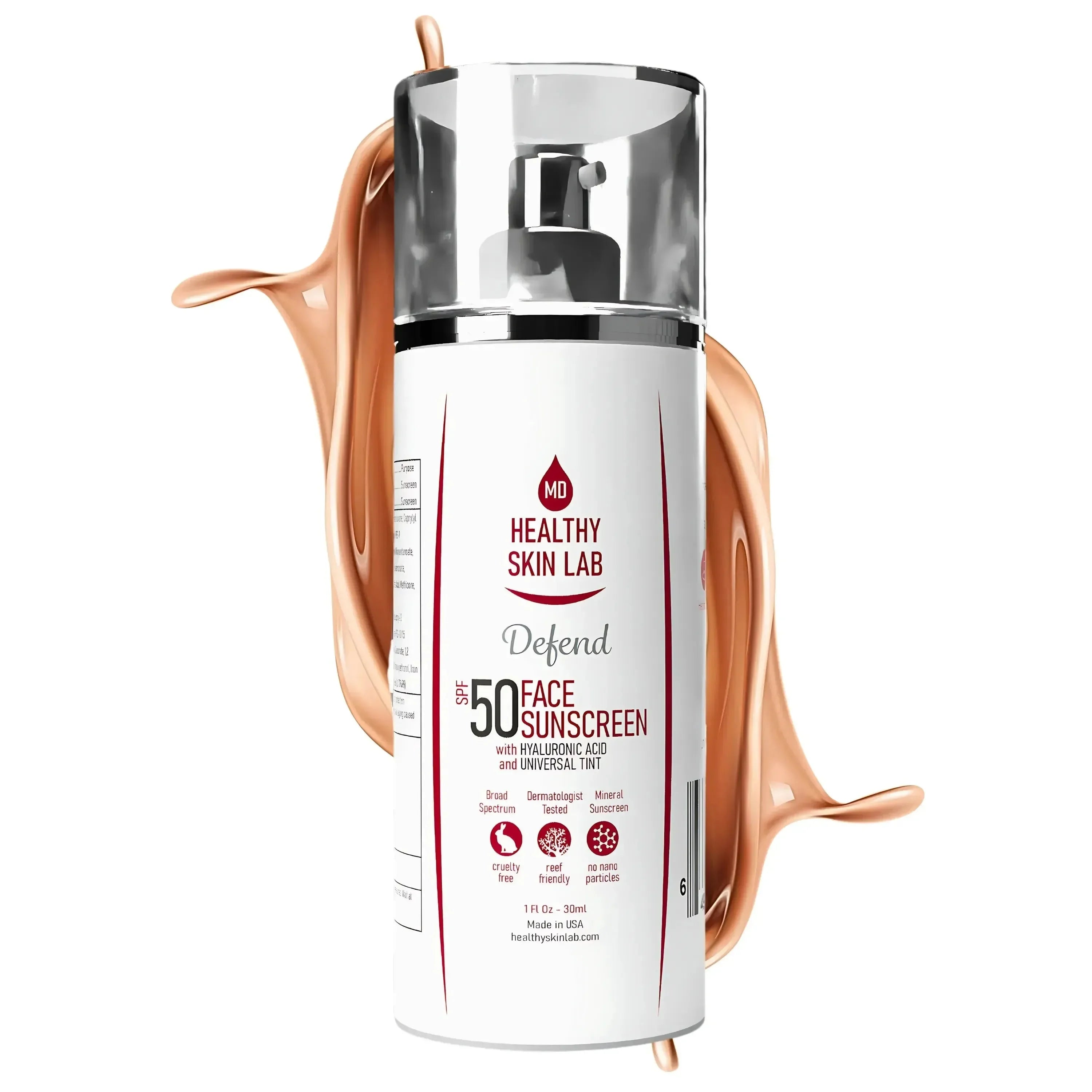 defend-spf50-tinted-mineral-face-sunscreen-moisturizer-healthy-skin-lab-1 - Healthy Skin Lab