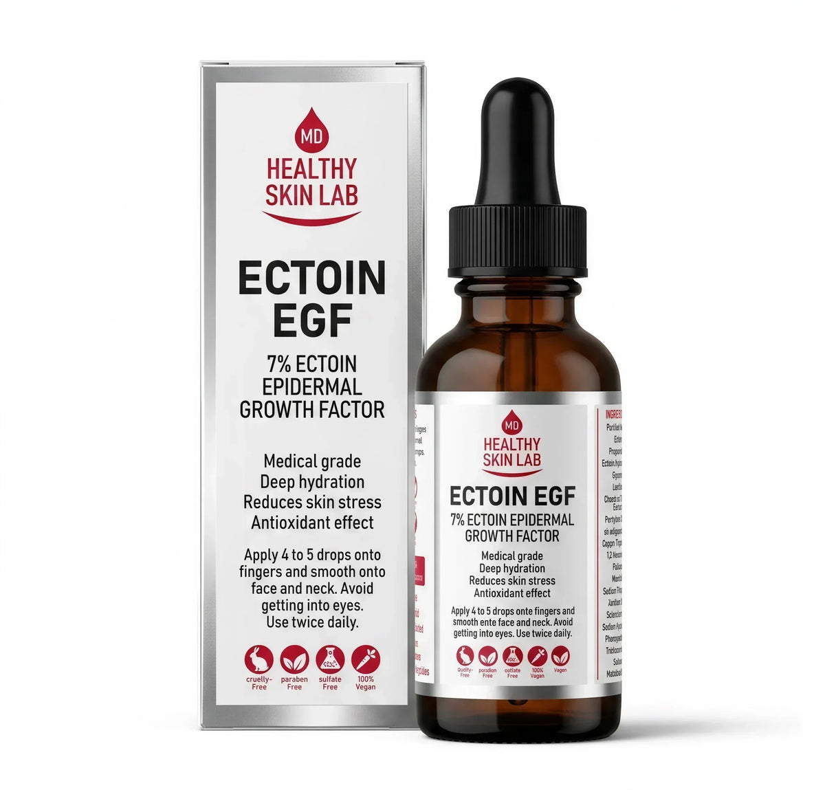 Healthy Skin Lab Ectoin EGF serum bottle and box
